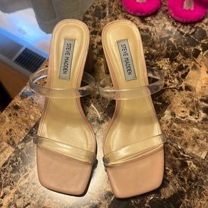 Steve Madden clear slide sandals